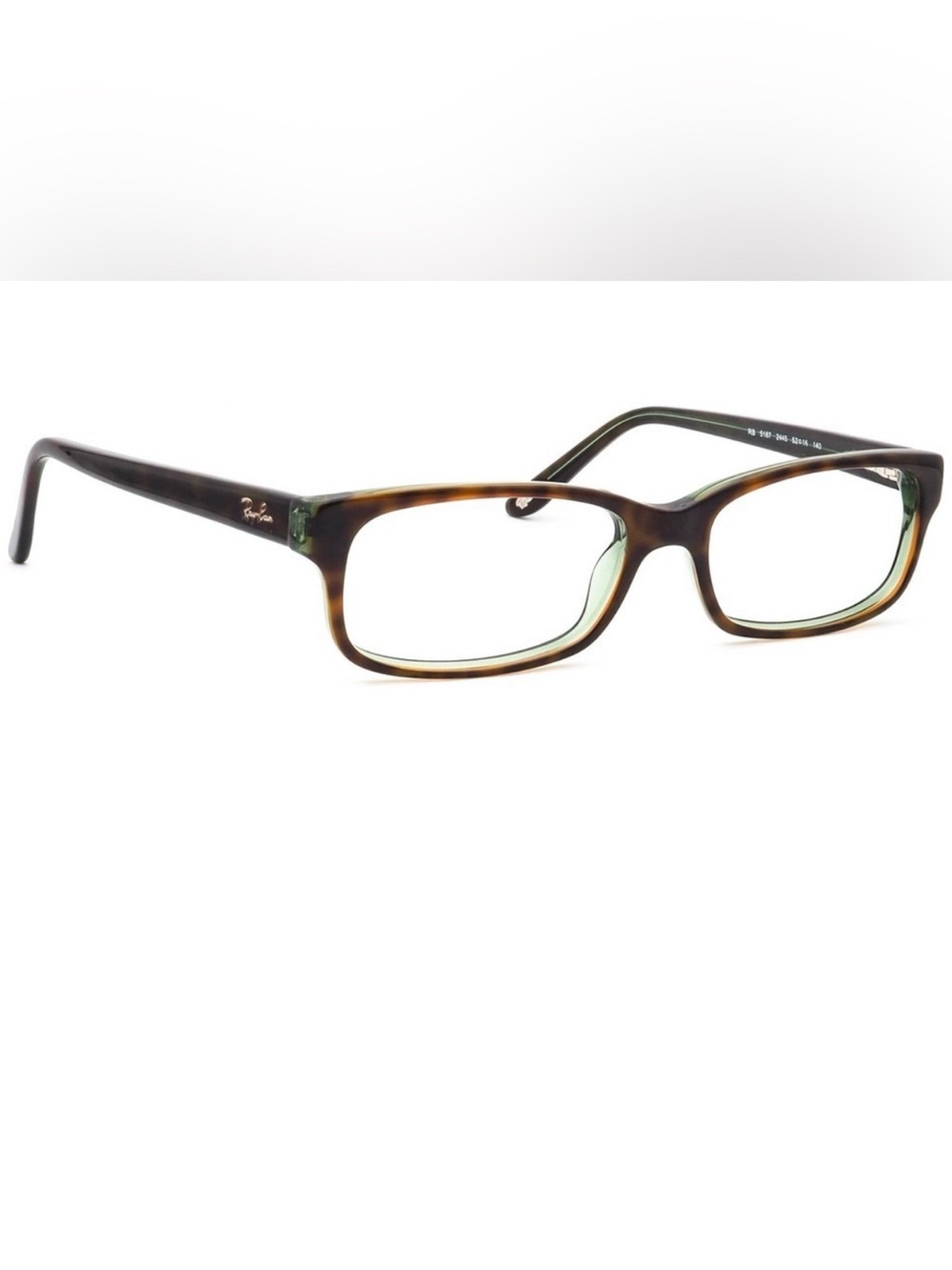 Ray-Ban Tortoiseshell Brown Rectangular Eyeglasses